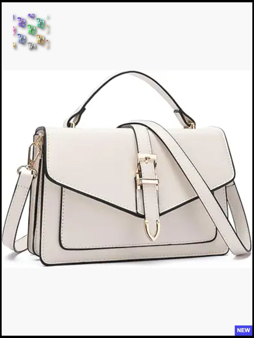 Small Vegan Leather Crossbody Bag With Adjustable Strap And Top Handle